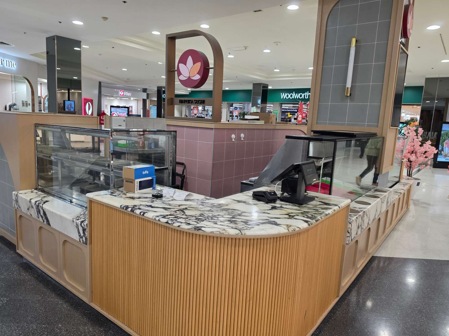 Haruka Sushi kiosk in the shopping centre